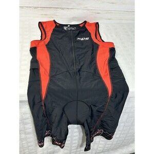 SL3S Cycling Short Sleeve Men LARGE Triathlon Run Race Suit Nylon Spandex Padded